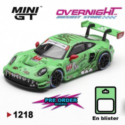 - PREORDER - Mini GT Porsche 911 (992) GT3 R n77 Ao Racing Sebring 12h Class Winner Rexy Escala 1/64 MGT01218BL