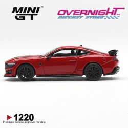- PREORDER - Mini GT Ford Mustang Dark Horse Race Red 2025 Escala 1/64 MGT01220-L