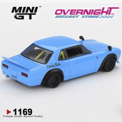 - PREORDER - Mini GT Nissan Hakosuka Baby Blue Nissan Lb★Works Hakosuka 2015 Escala 1/64 MGT01169-R