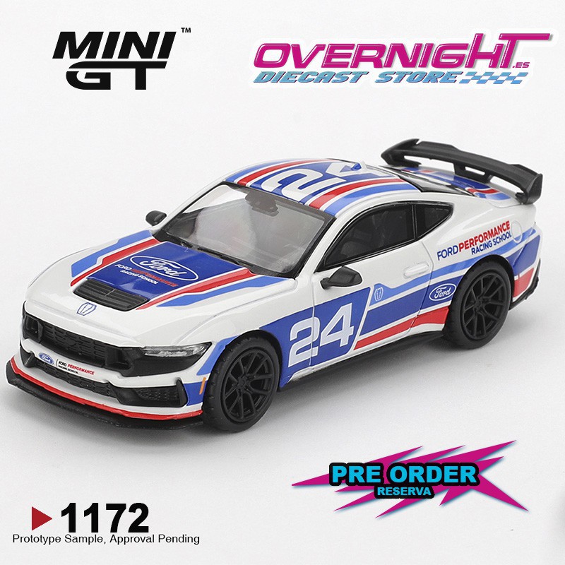 - PREORDER - Mini GT Ford Mustang Dark Horse N24 Ford Performance Racing School 2025 Escala 1/64 MGT01172-L