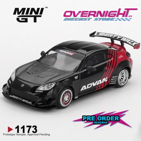 - PREORDER - Mini GT Toyota Gr86 Lb Nation Advan Black 2025 Escala 1/64 MGT01173-R