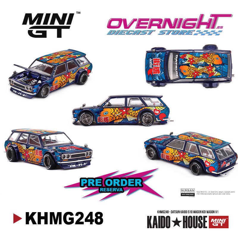 - PREORDER - Mini GT Kaido House Datsun 510 Wagon Koi V1 1969 Escala 1/64 KHMG248