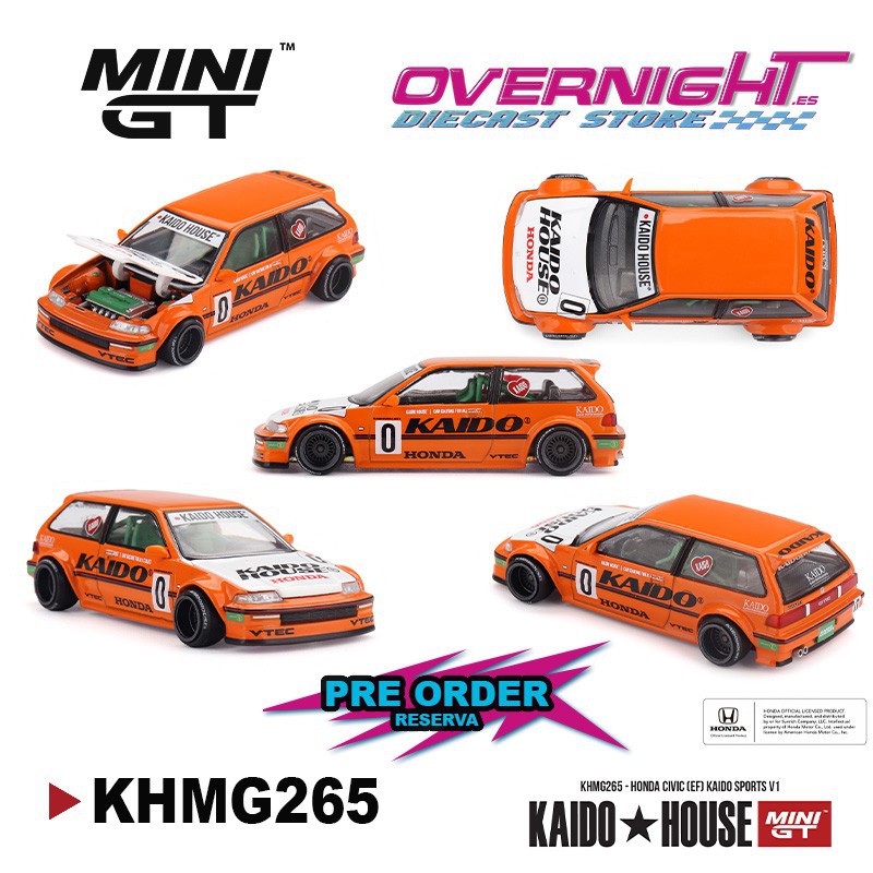 - PREORDER - Mini GT Kaido House HONDA CIVIC (EF) KAIDO SPORTS V1 1987 KHMG265
