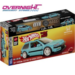 Hot Wheels Mattel Brick Shop Custom 90 Honda Civic EF Set de construcción Speed Series - Escala 1/32 aproximada JHF62