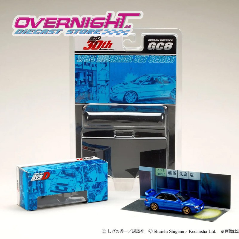 Hobby Japan Subaru Impreza GC8 - Initial D – azul -Escala 1/64 HJDMD011
