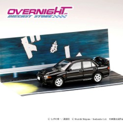 Hobby Japan Mitsubisi Lancer Evolution III - Initial D – negro -Escala 1/64 HJDMD004