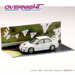 Hobby Japan Mitsubisi Lancer RS Evolution IV - Initial D – blanco -Escala 1/64 HJDMD005