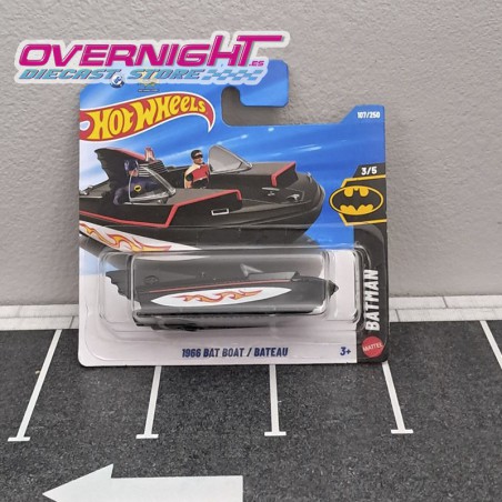 Hot Wheels 1966 Bat Boat negro Batman JJJ67-N521