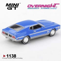 - PREORDER - Mini GT Mustang Mach 1 Grabber Blue 1971 Escala 1/64 MGT01138-L