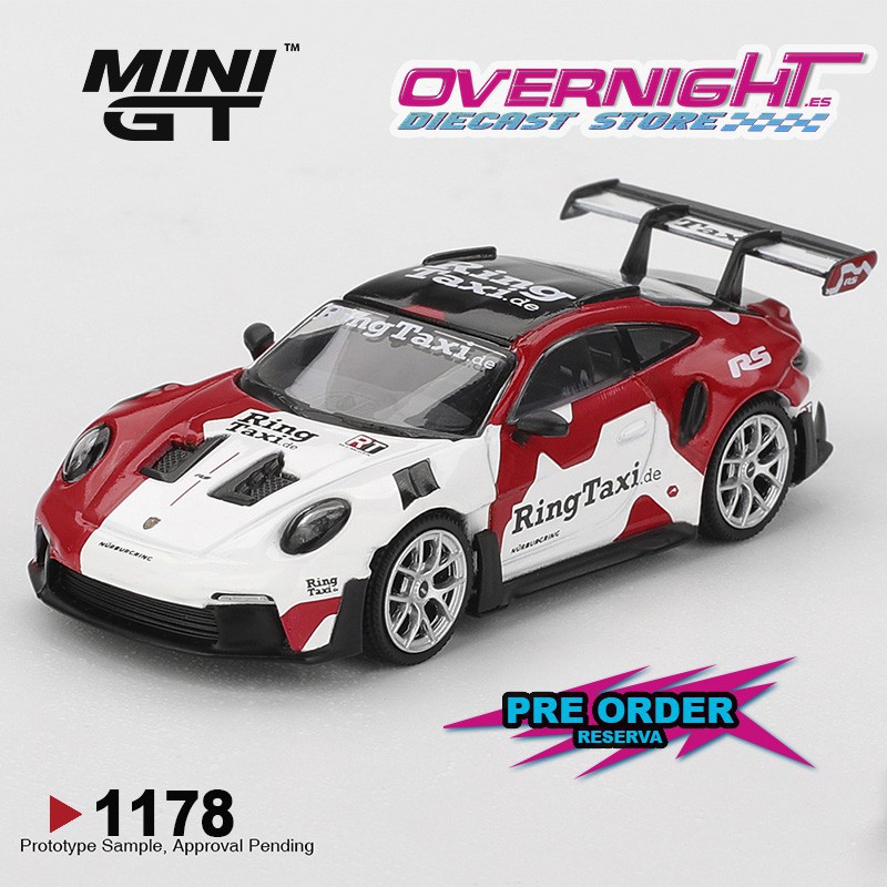 - PREORDER - Mini GT Porsche 911 (992) Gt3 Rs Weissach Ring Taxi 2025 Escala 1/64 MGT01178-L