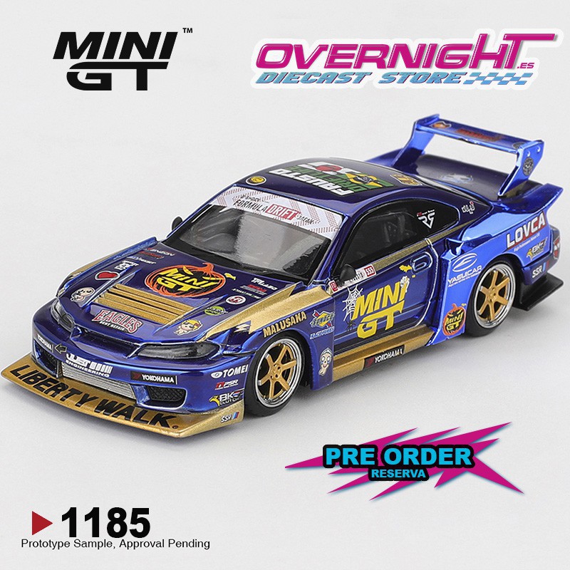 - PREORDER - Mini GT Nissan Silvia S15 Lb-Super Silhouette N555 Team Liberty Walk Formula Drift 2025 Escala 1/64 MGT01185-R