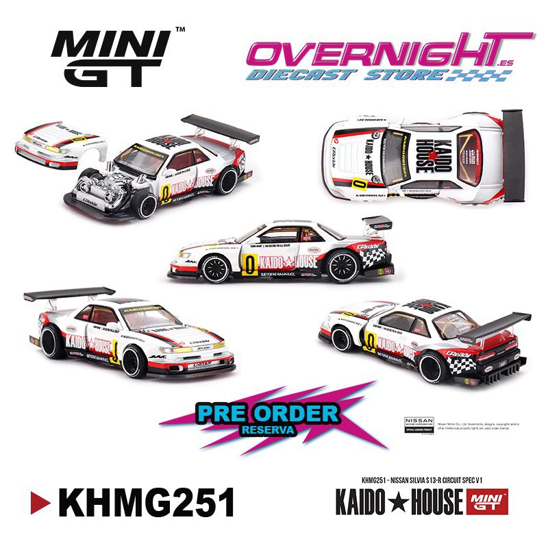 - PREORDER - Mini GT Kaido House Nissan Silvia S13-R Circuit Spec V1 1991 Escala 1/64 KHMG251