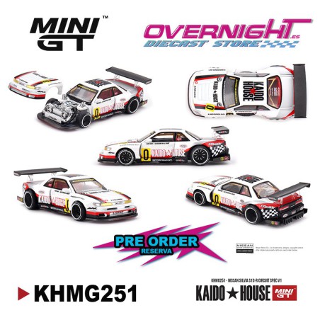 - PREORDER - Mini GT Kaido House Nissan Silvia S13-R Circuit Spec V1 1991 Escala 1/64 KHMG251