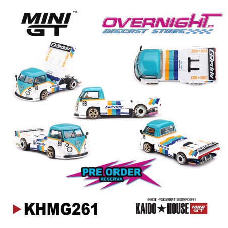 - PREORDER - Mini GT Kaido House T1 Pickup Greddy Pickup V1 1972 Escala 1/64 KHMG261