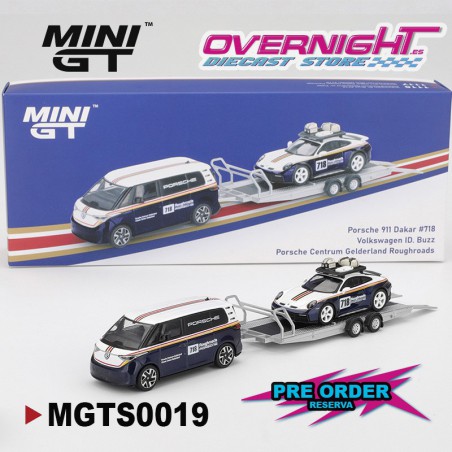 - PREORDER - Mini GT Set Porsche 911 Dakar N718 + Volkswagen Id. Buzz Porsche Centrum Roughroads 2025 Escala 1/64 MGTS0019