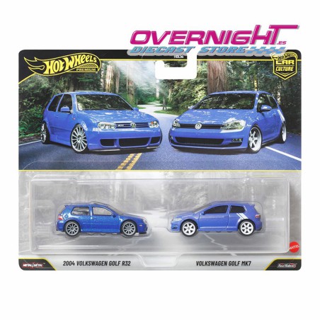 Hot Wheels Premium pack 2 2004 Volkswagen Golf R32 y Golf Mk7 JHW49
