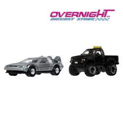 Hot Wheels Premium pack 2 Back To The Future Time Machine y Toyota Pickup Truck JHW48