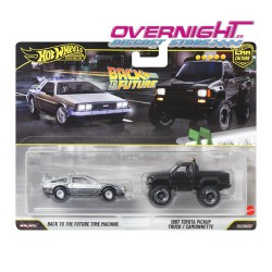 Hot Wheels Premium pack 2 Back To The Future Time Machine y Toyota Pickup Truck JHW48