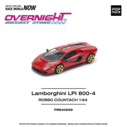 Pop Race Lamborghini Countach Lpi-800 Rosso - Escala 1/64 PR640259