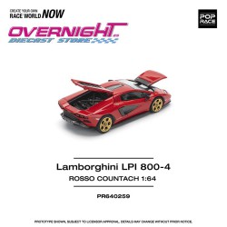 Pop Race Lamborghini Countach Lpi-800 Rosso - Escala 1/64 PR640259