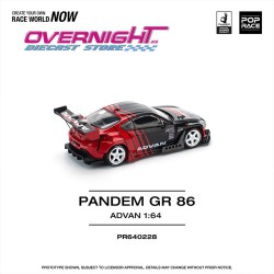 Pop Race Pandem GR86 Advan - Escala 1/64 PR640228