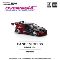 Pop Race Pandem GR86 Advan - Escala 1/64 PR640228