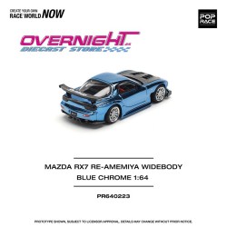 Pop Race Mazda Rx-7 (Fd3s) Re-Amemiya Widebody - Azul cromado - Escala 1/64 PR640223