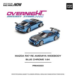 Pop Race Mazda Rx-7 (Fd3s) Re-Amemiya Widebody - Azul cromado - Escala 1/64 PR640223