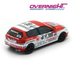 BM Creations Honda Civic EG6 n100 Idemitsu JTCC 1993 - Blanco y rojo - Escala 1/64 BM64B0479