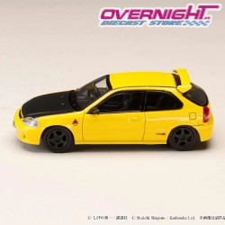Hobby Japan Honda Civic EK9 - Initial D – amarillo -Escala 1/64 HJDMD007