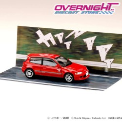 Hobby Japan Honda Civic EG6 Night Kids - Initial D – rojo -Escala 1/64 HJDMD006