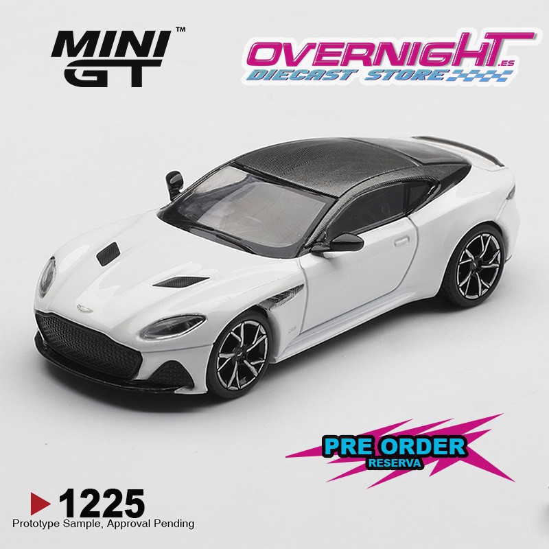 - PREORDER - Mini GT Aston Martin Bds Stratus White 2024 Escala 1/64 MGT01225-L