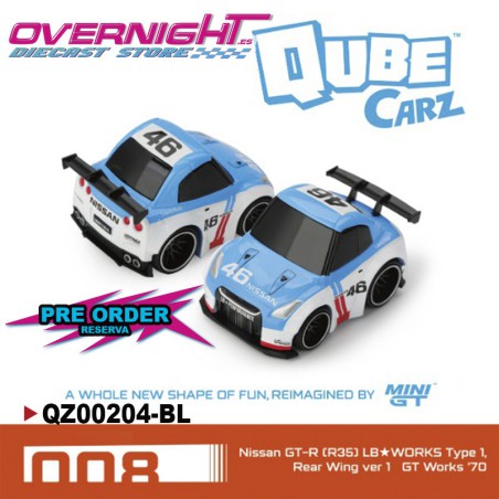 - PREORDER - Mini GT Qube Carz Nissan GT-R R35 Lb★Works 008 Blister QZ00204-BL