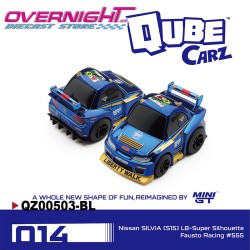 - PREORDER - Mini GT Qube Carz NISSAN SILVIA S15 LB-SUPER SILHOUETTE FAUSTO RACING 555 n14 Blister QZ00503-BL