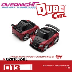 - PREORDER - Mini GT Qube Carz MAZDA RX7 VEILSIDE FORTUNE 7 Rojo n13 Blister QZ01002-BL