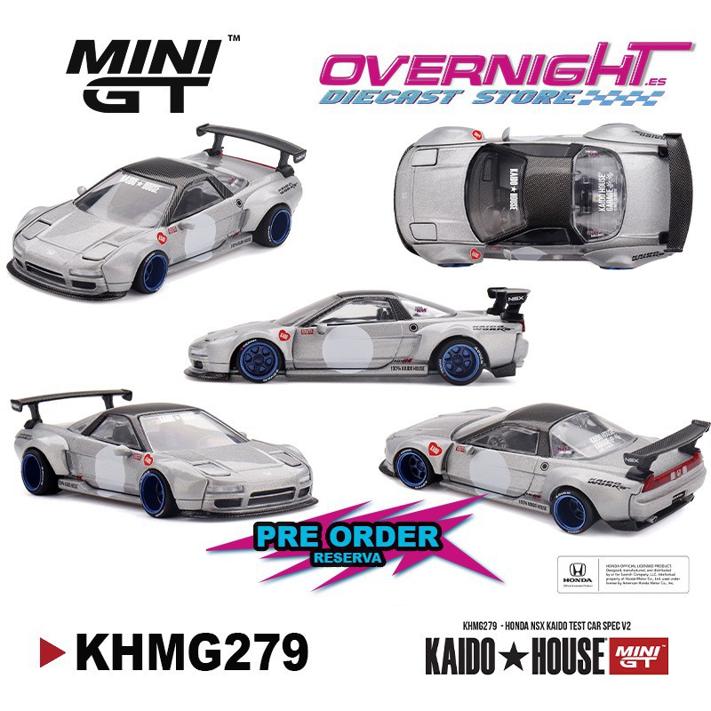 - PREORDER - Mini GT Kaido House Honda Nsx Kaido Test Car Spec V2 1990 miniatura 1/64 KHMG279