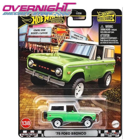 Hot Wheels Premium 75 Ford Bronco - Boulevard JBL12 - Escala 1/64