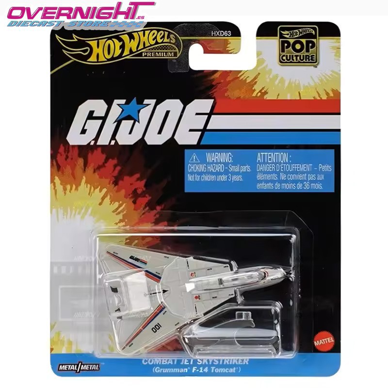 Hot Wheels Premium Combat Jet Skystriker (Grumman F-14 Tomcat) G.I.JOE – Pop Culture JBL77 - Escala 1/64