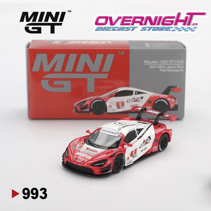 Mini GT Mclaren 720s Gt3 Evo Pfaff Motorsports n9 Laguna Seca 2024 - escala 1/64 MGT00993-L