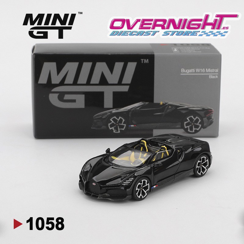 Mini GT Bugatti W16 Mistral Convertible 2024 - escala 1/64 MGT01058-L