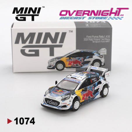 Mini GT Ford Puma Rally 1 n16 Msport Ford Wrt 3rd Place Miniatura escala 1/64 MGT01074-L