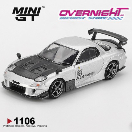 Mini GT Mazda Rx7 FD3S RE-Amemiya silver - escala 1/64 MGT01106-L