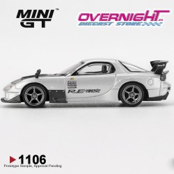 Mini GT Mazda Rx7 FD3S RE-Amemiya silver - escala 1/64 MGT01106-L