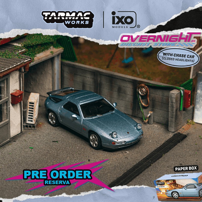 - PREORDER - Tarmac Works Porsche 928 Gts Blue Metallic 1992 escala 1/64 T64G-084-BL