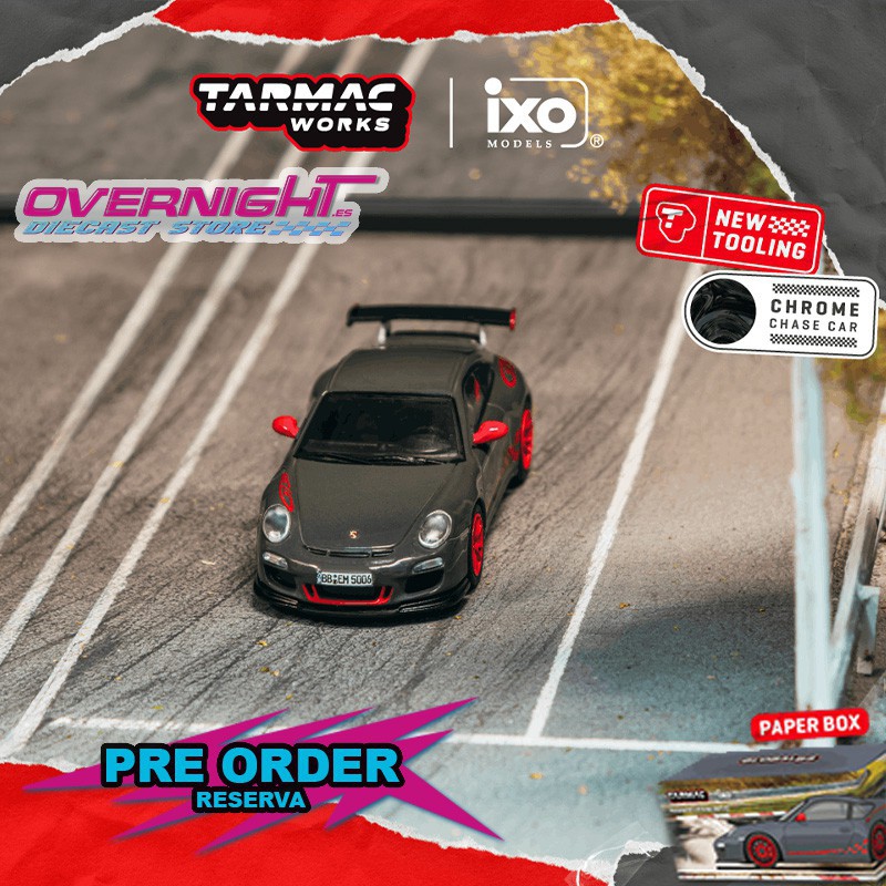 - PREORDER - Tarmac Works Porsche 991 (997) Gt3 Rs Grey 2008 1/64 T64G-091-GY