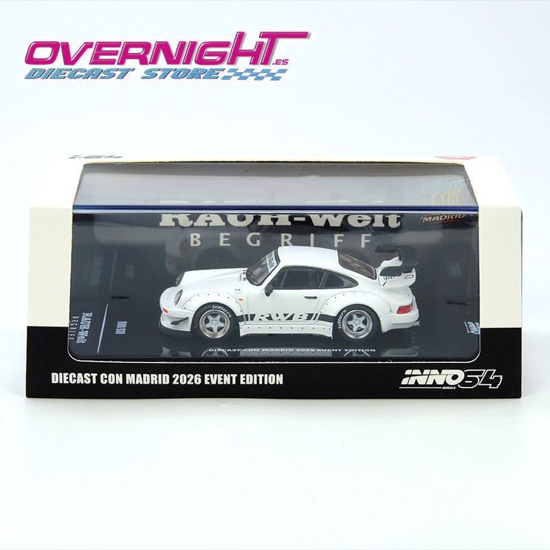 Inno64 RWB 930 Matt White Diecast Con Madrid 2026 Event Edition escala 1/64 IN64-RWB930-DCM