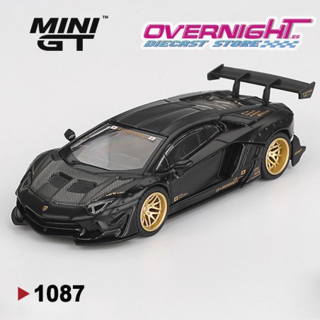 Mini GT Lamborghini Aventador Lbworks Limited Edition Matte Black 2025 Escala 1/64 MGT01087-L