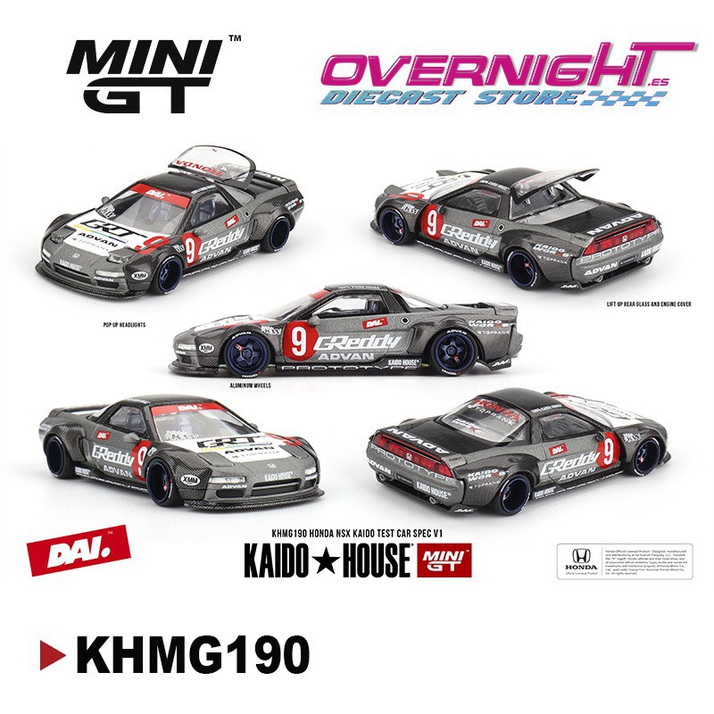 Mini GT Kaido House Honda NSX Kaido Test Car Spec V1 - escala 1/64 KHMG190