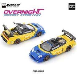Pop Race Spoon NSX-R GT Spoon Amarillo y azul Escala 1/64 PR640310