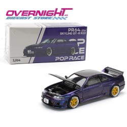 Pop Race Skyline GT-R R33 Nismo Midnight Purple Escala 1/64 PR640256